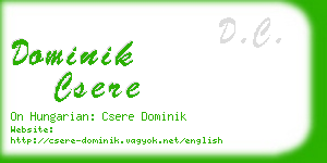 dominik csere business card